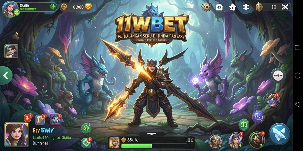 Screenshot utama 11WBET menampilkan petualangan seru di dunia fantasi.