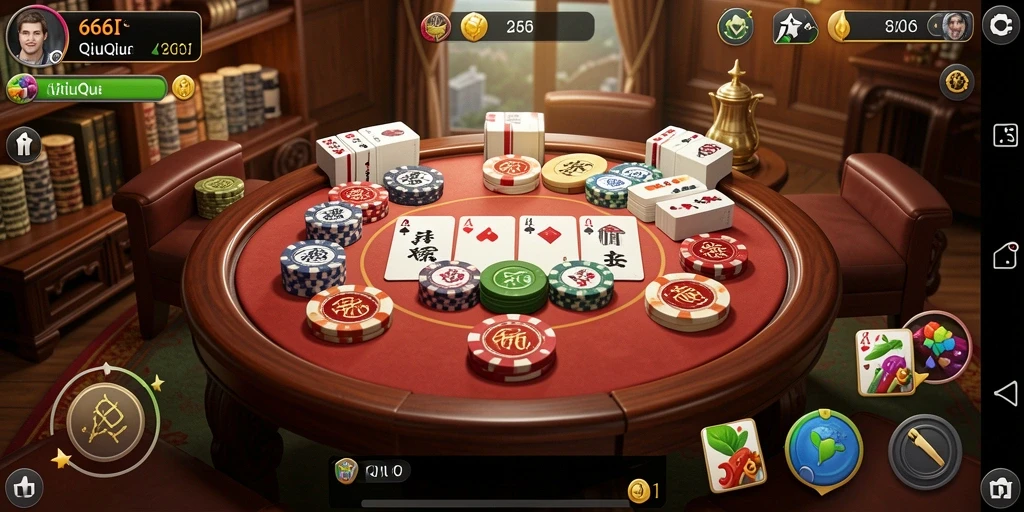 Tampilan gameplay QiuQiu yang seru dan menegangkan.