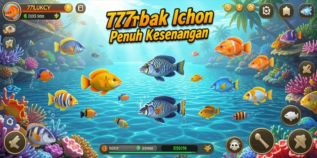 Gameplay seru dalam 777LUKCY dengan tembak ikan yang menantang.