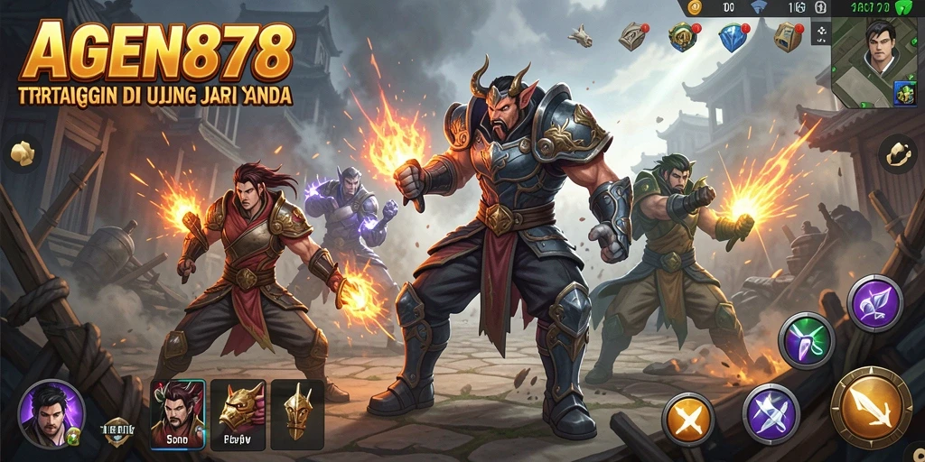 Tampilan gameplay strategi yang mendebarkan di AGEN878.
