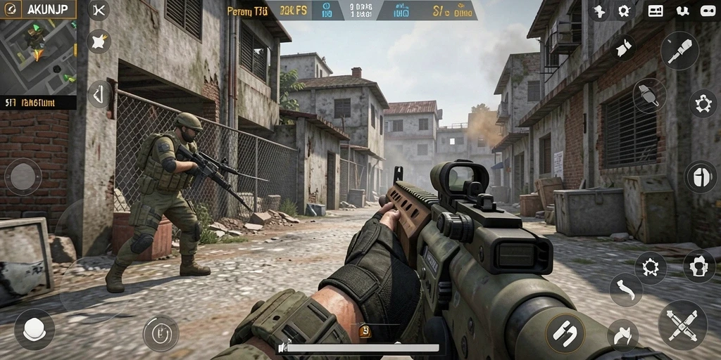 Tampilan mendebarkan dari gameplay intens AKUNJP.