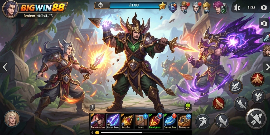 Tangkapan layar dari gameplay seru dalam BIGWIN88 ARPG.