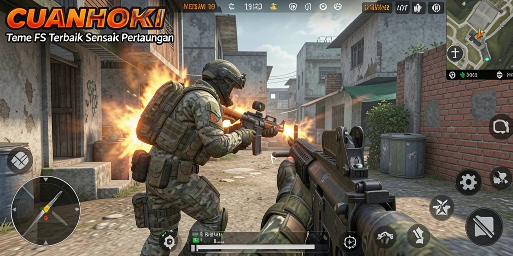 Screenshot menunjukkan aksi seru dalam permainan CUANHOKI.