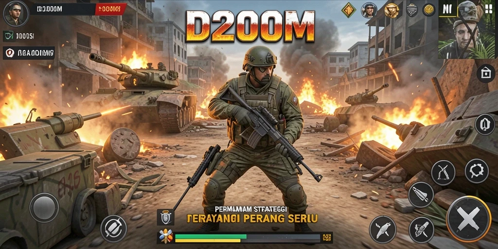Tampilan gameplay D200M yang seru dan strategis.
