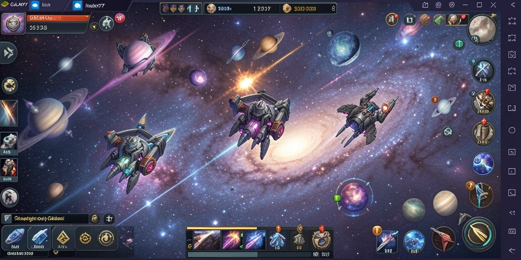 Tangkapan layar gameplay GALAXY77 yang menarik dengan elemen strategi yang mendalam.