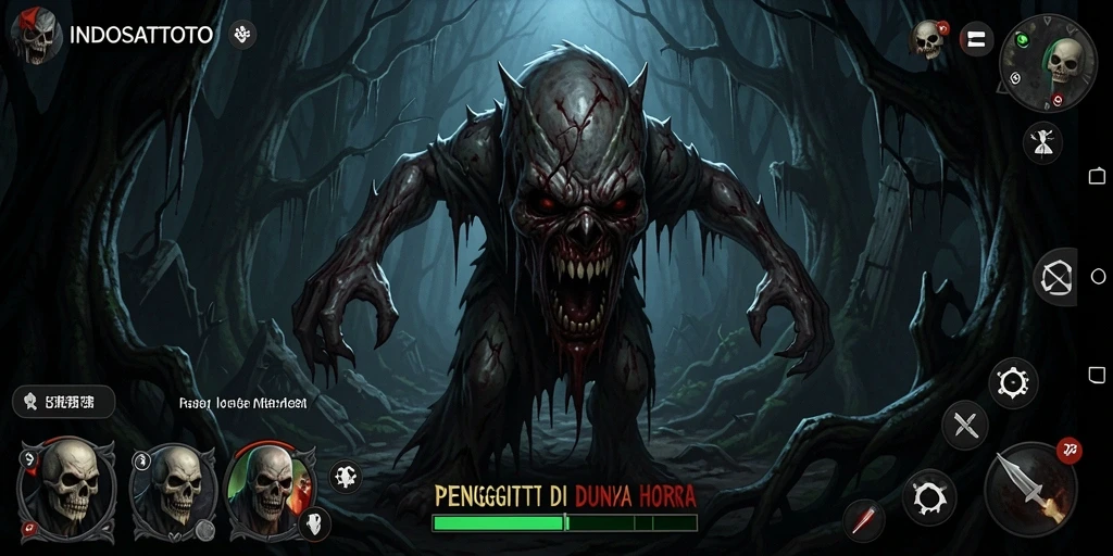 Tampilan gameplay HOROR yang mengerikan dan menarik.
