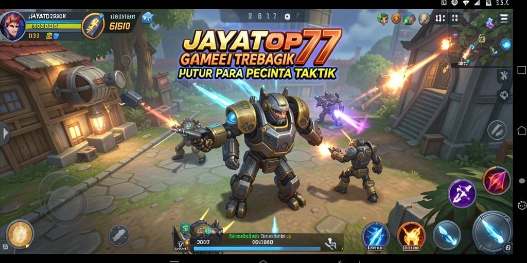 Tampilan gameplay JAYATOP77 yang menegangkan saat bertarung.