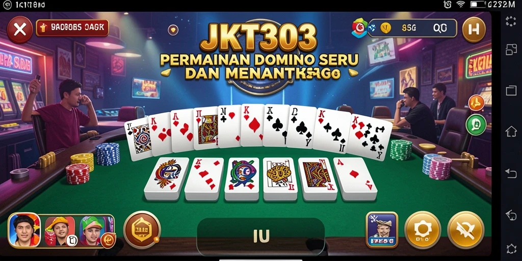 Screenshot JKT303 menampilkan gameplay Domino yang menarik.
