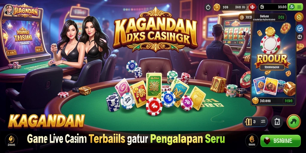 Screenshot KAGANDAN menampilkan gameplay Live Casino yang mendebarkan dengan dealer langsung.