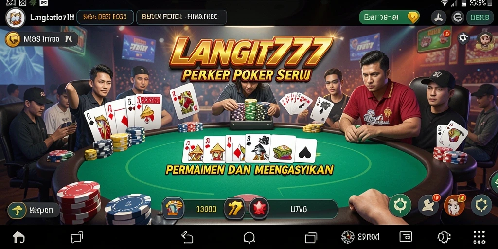 Tampilan menarik dari gameplay poker di LANGIT777 yang seru.