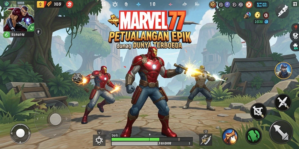 Gameplay MARVEL77 menampilkan petualangan epik di dunia terbuka.