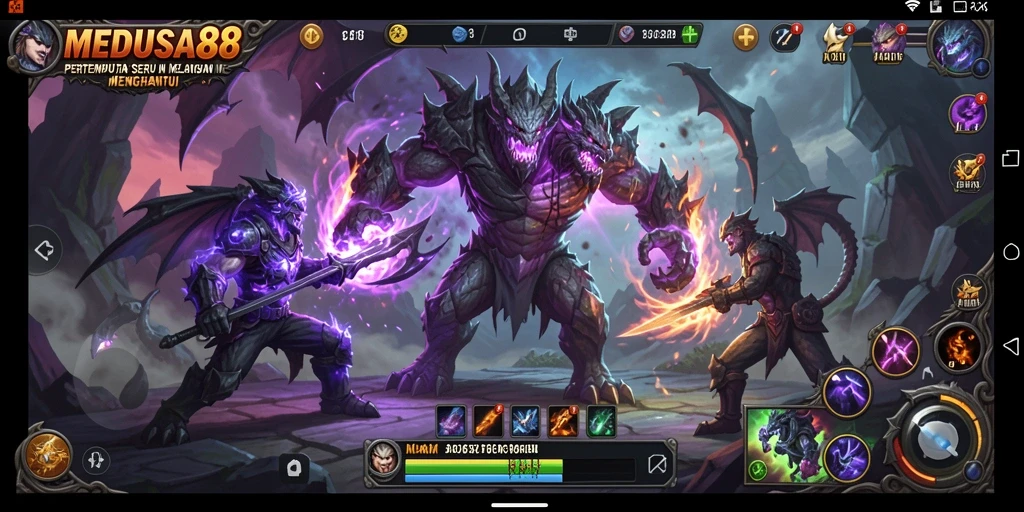 Tangkapan layar gameplay seru MEDUSA88 dengan aksi penuh adrenalin.