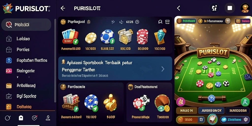 Tampilan menarik dari gameplay Sportsbook di PURISLOT.