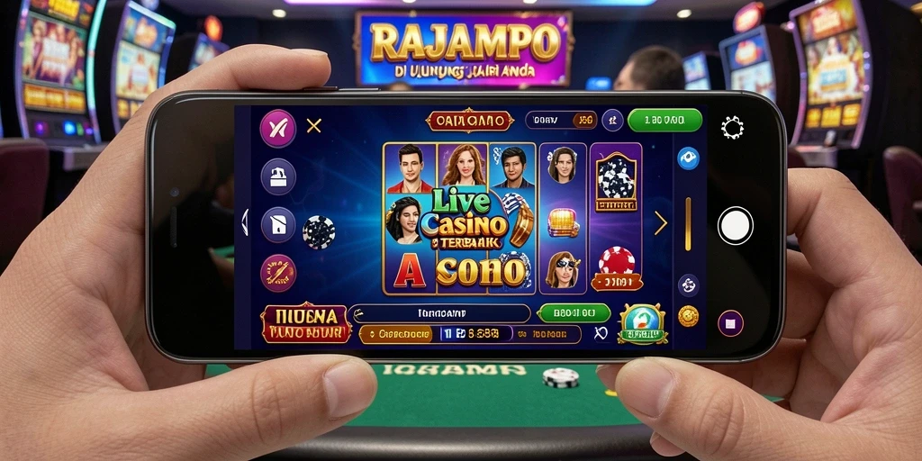 Tampilan menarik gameplay Live Casino RAJAMPO.