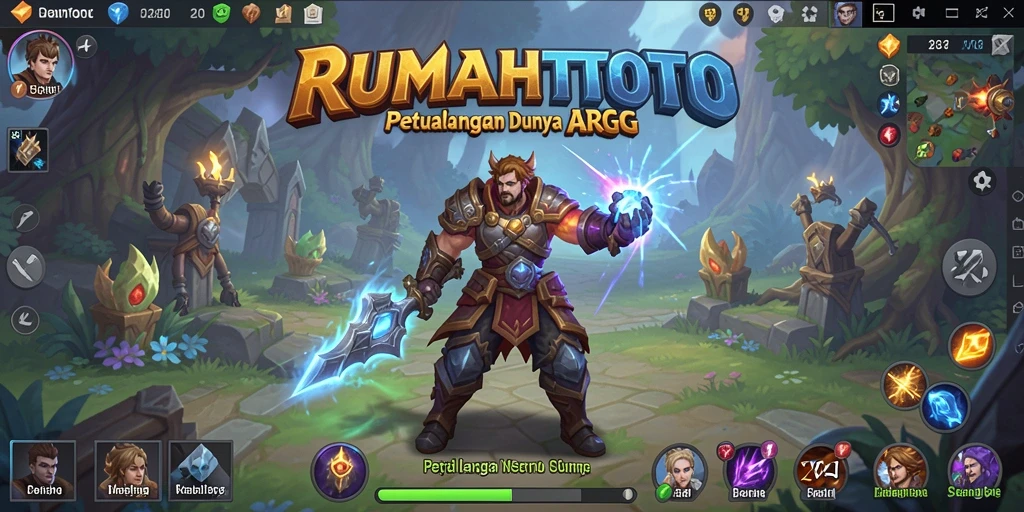 Gameplay seru RUMAHTOTO dengan pertarungan epik.