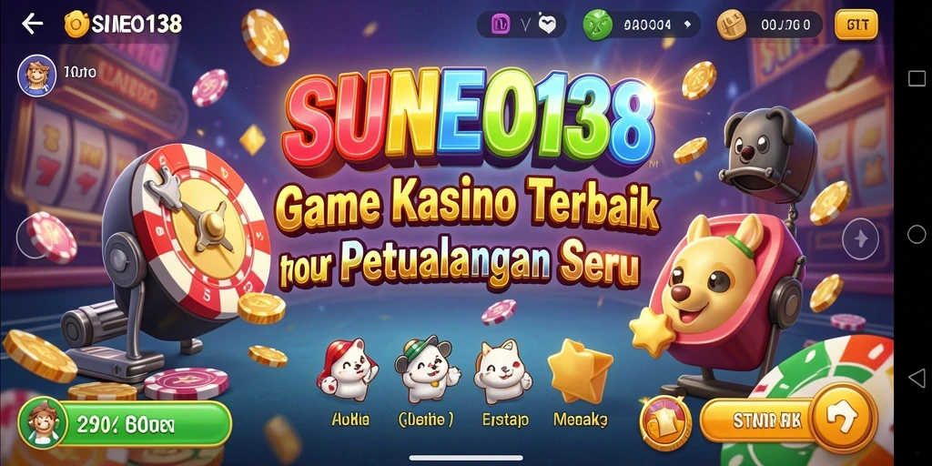 Tangkapan layar utama SUNEO138 menunjukkan permainan kasino yang mencengangkan.